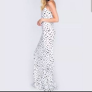 dalmatian print maxi dress